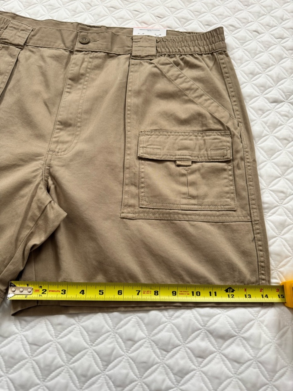 NWT St. John's Bay 100% Cotton Tan Hiking Cargo 7" Inseam Shorts Size 44 - Picture 7 of 13